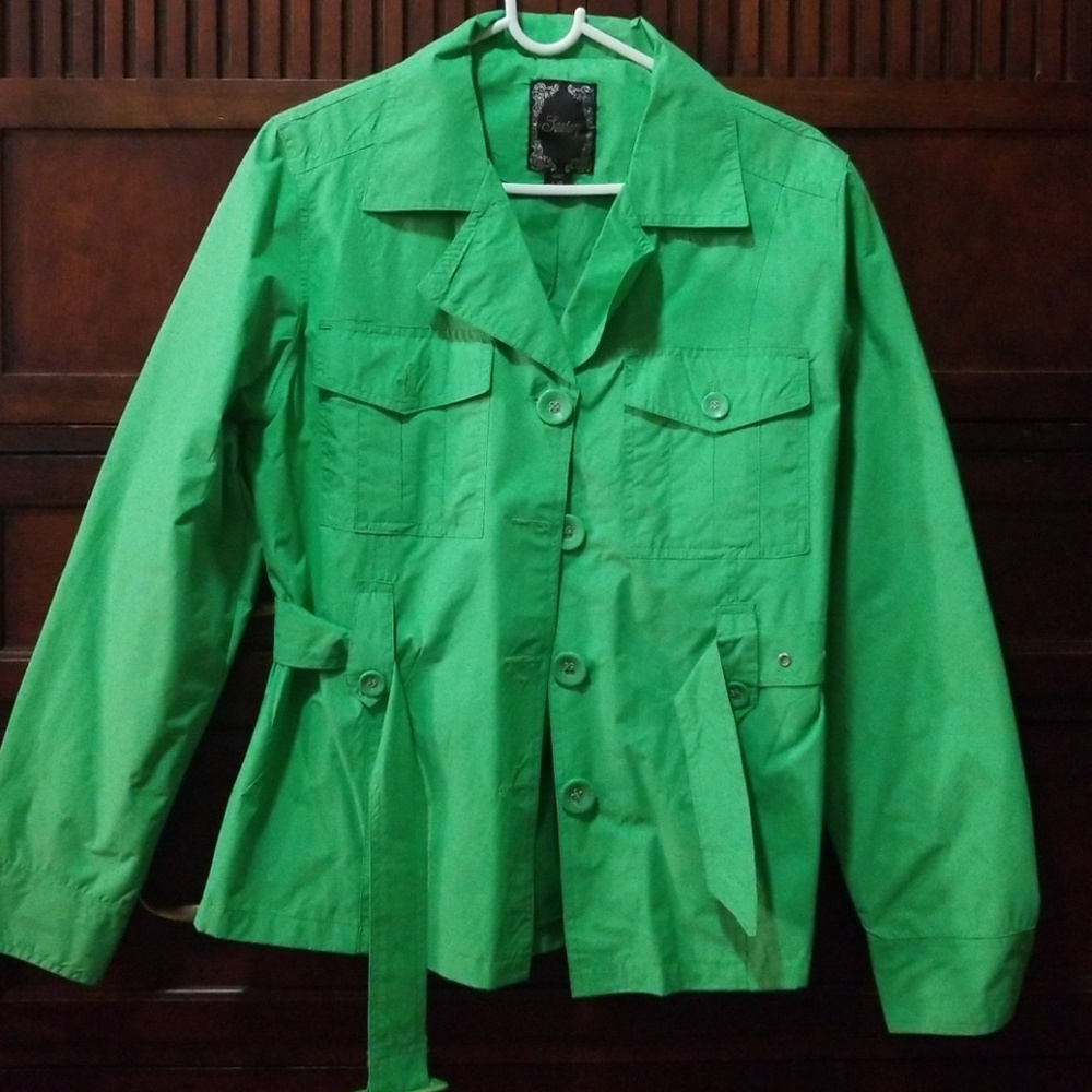 Green Rain Coat